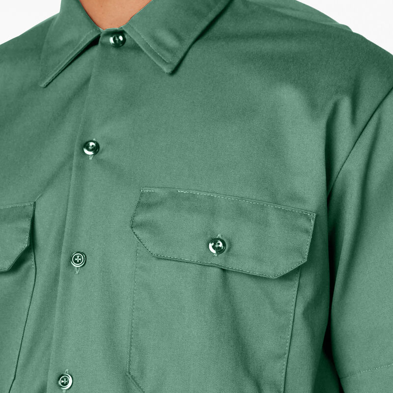Dickies Short Sleeve Work Shirt Dark Ivy ID-NjllU8ab