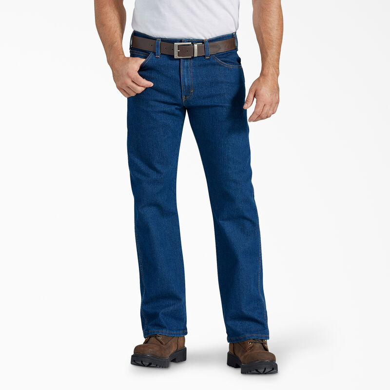 Dickies FLEX Active Waist Regular Fit Jeans Rinsed Indigo Blue ID-O3uq96Rx