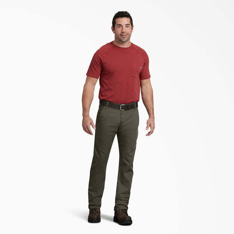 Dickies FLEX Regular Fit Duck Carpenter Pants Stonewashed Moss Green ID-O7gd6WIX