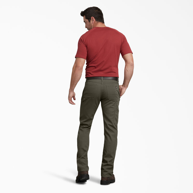 Dickies FLEX Regular Fit Duck Carpenter Pants Stonewashed Moss Green ID-O7gd6WIX