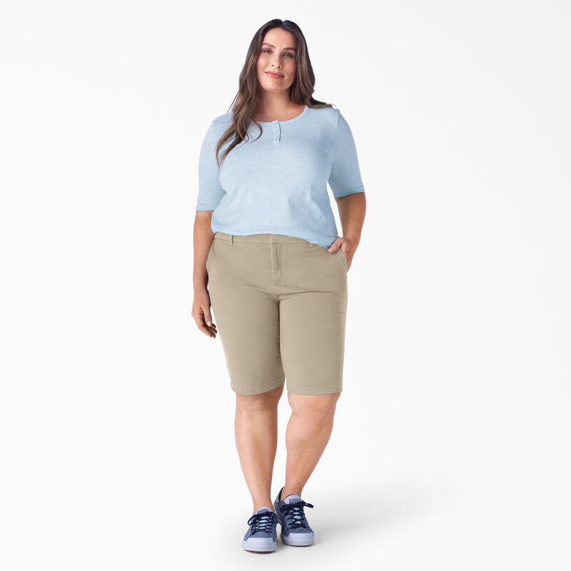 Dickies Plus Perfect Shape Straight Fit Bermuda Shorts, 11