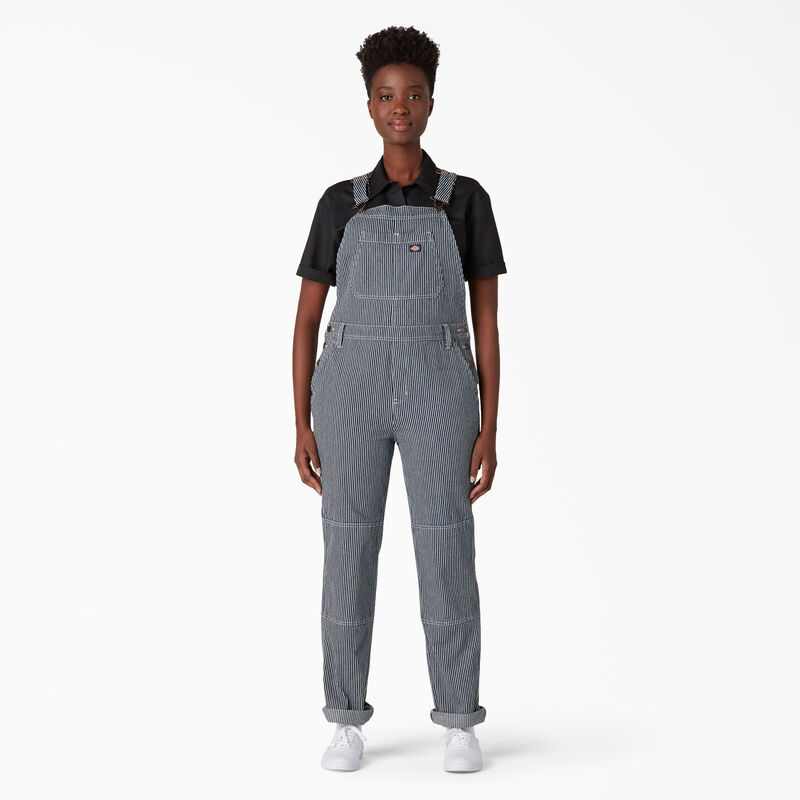 Dickies Hickory Stripe Double Knee Bib Overalls Rinsed Hickory Stripe ID-OOTNJnWq