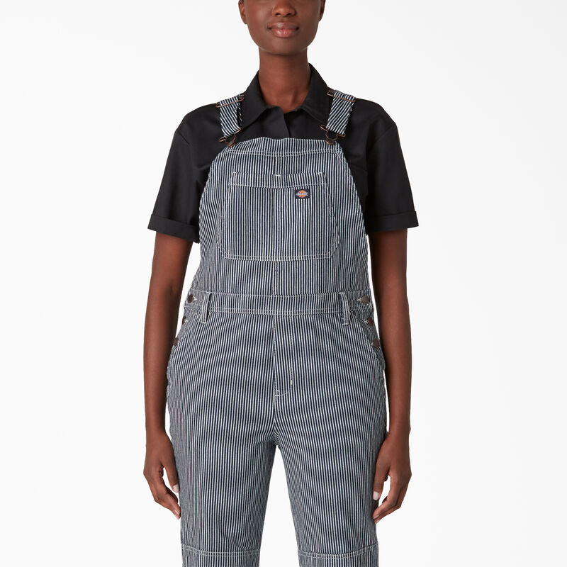 Dickies Hickory Stripe Double Knee Bib Overalls Rinsed Hickory Stripe ID-OOTNJnWq