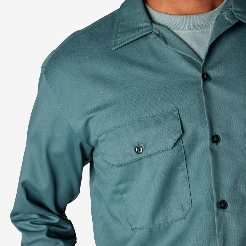 Dickies Long Sleeve Work Shirt Lincoln Green ID-OQDITxX4