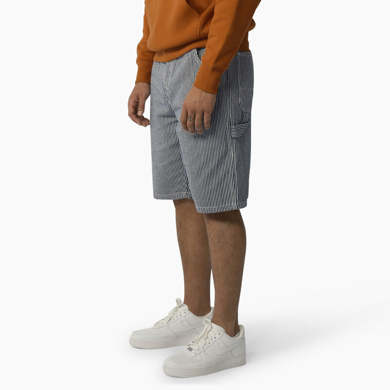 Dickies Hickory Stripe Relaxed Fit Carpenter Shorts, 11