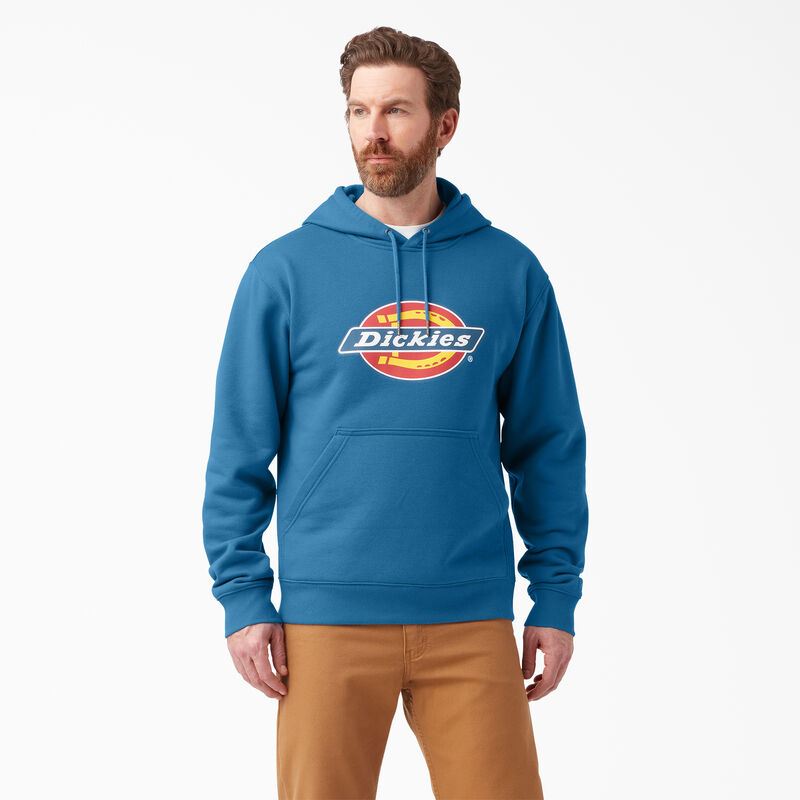 Dickies Water Repellent Tri-Color Logo Hoodie Vallarta Blue ID-OUjVcW7k