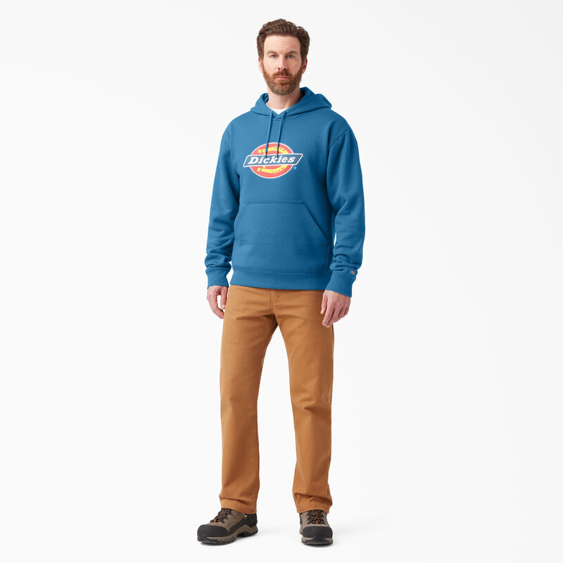 Dickies Water Repellent Tri-Color Logo Hoodie Vallarta Blue ID-OUjVcW7k