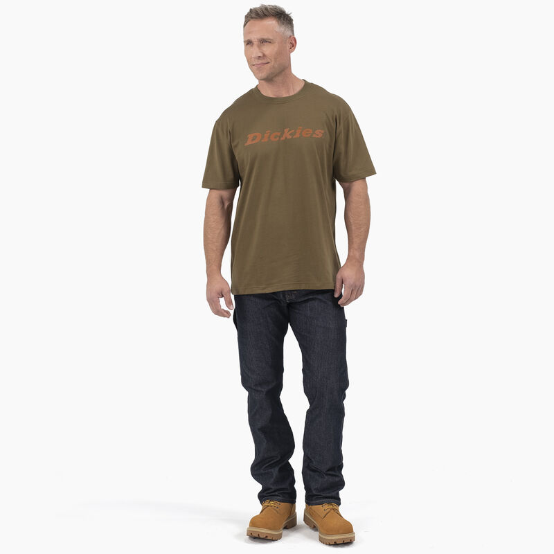 Dickies Short Sleeve Wordmark Graphic T-Shirt Dark Olive ID-Omwrp85G