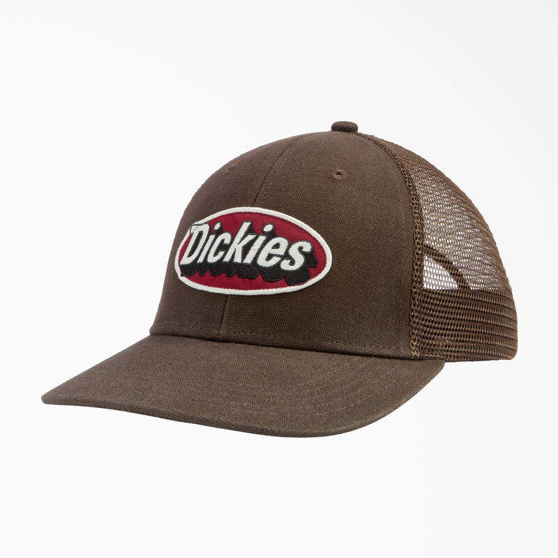 Dickies Patch Logo Trucker Cap Dark Brown ID-P4BQ4hsM