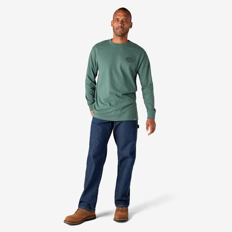 Dickies Long Sleeve Heavyweight Logo T-Shirt Lincoln Green ID-PEhMchmb