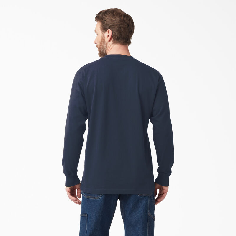 Dickies Tri-Color Logo Graphic Long Sleeve T-Shirt Dark Navy ID-PKXk2duK