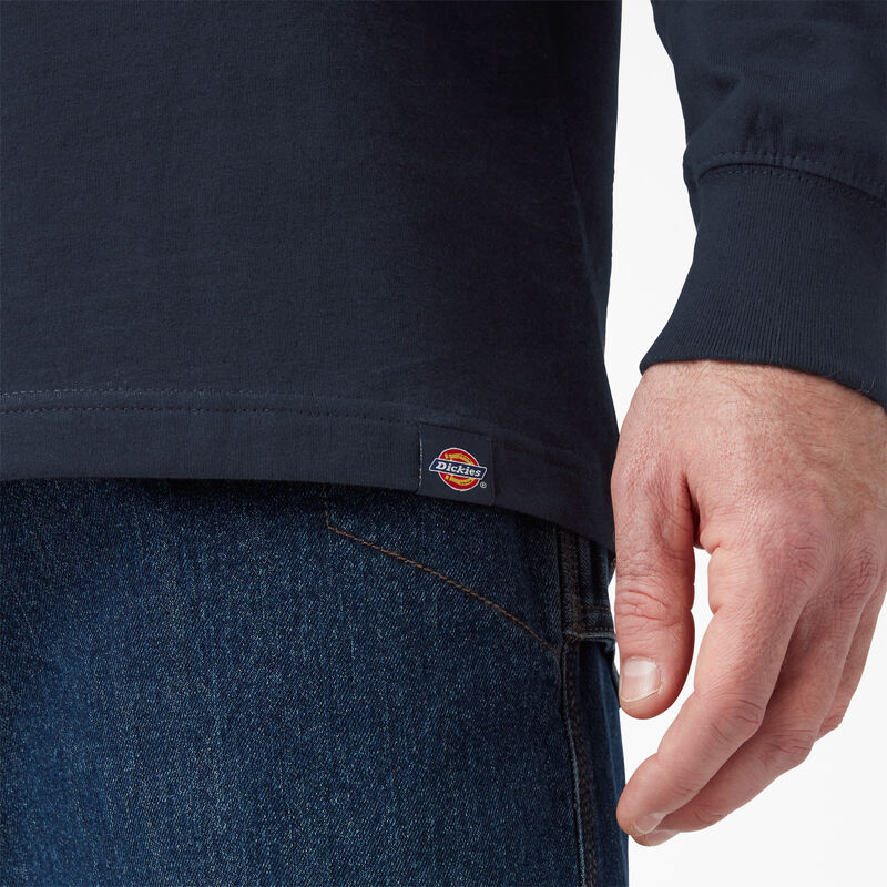 Dickies Tri-Color Logo Graphic Long Sleeve T-Shirt Dark Navy ID-PKXk2duK