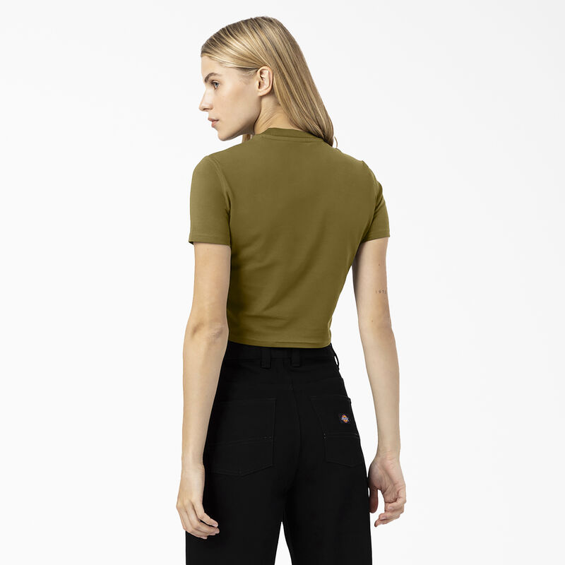Dickies Maple Valley Logo Cropped T-Shirt Green Moss ID-PRJPjH5e