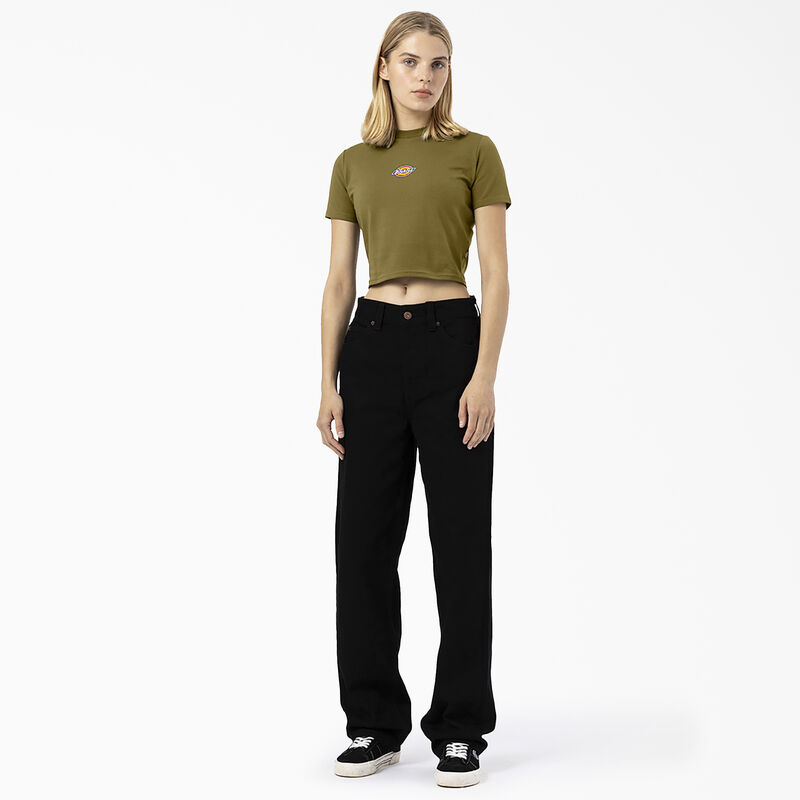 Dickies Maple Valley Logo Cropped T-Shirt Green Moss ID-PRJPjH5e