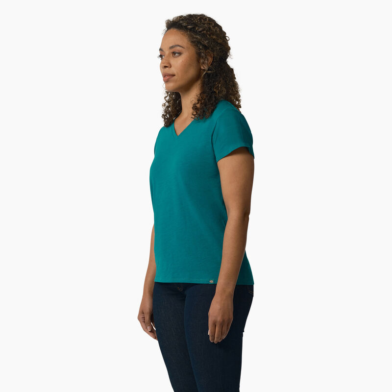 Dickies Short Sleeve V-Neck T-Shirt Deep Lake ID-PU8gzJRO