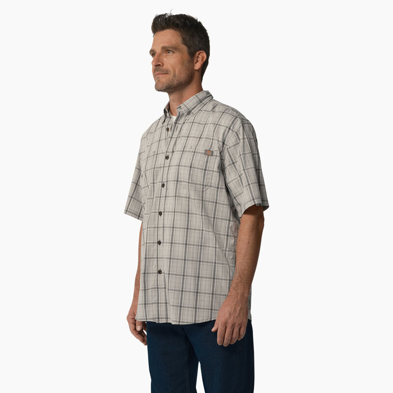 Dickies Short Sleeve Woven Shirt Smoke Backland Prairie Plaid ID-PcwWldj8