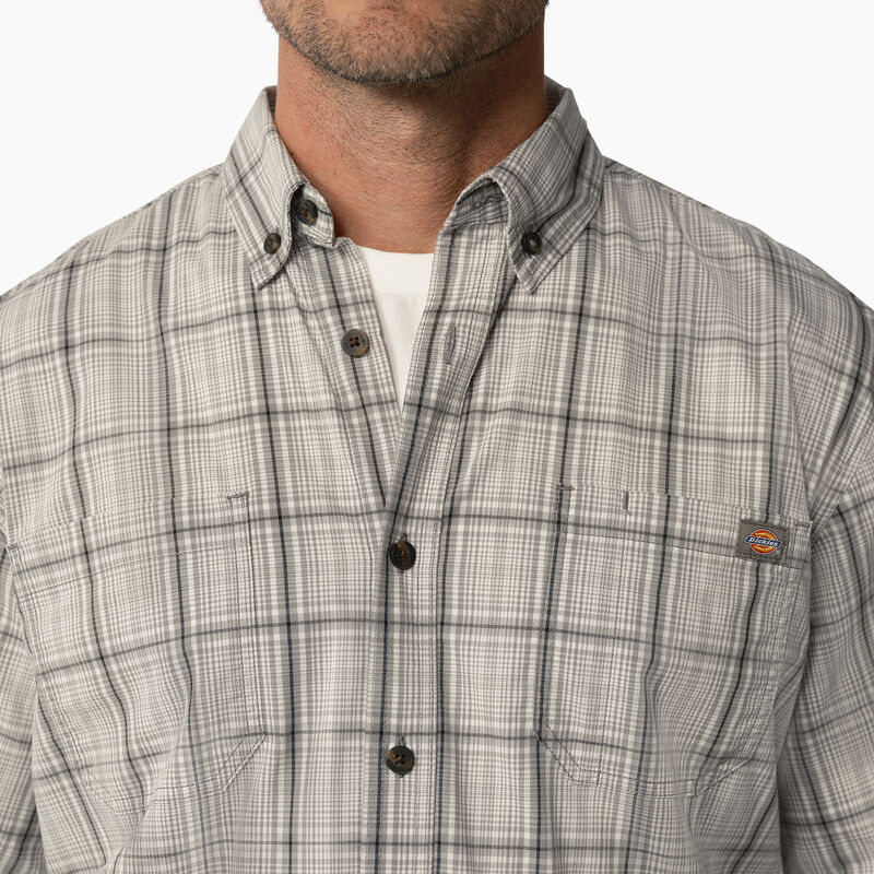 Dickies Short Sleeve Woven Shirt Smoke Backland Prairie Plaid ID-PcwWldj8