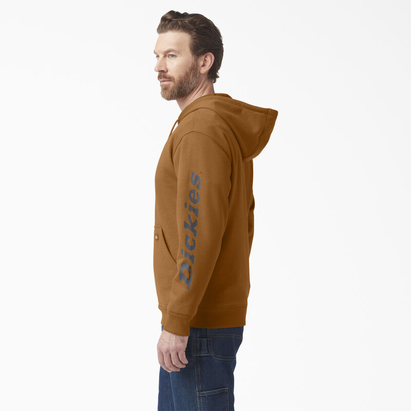 Dickies Water Repellent Logo Sleeve Hoodie Brown Duck ID-Pdw8ogNM