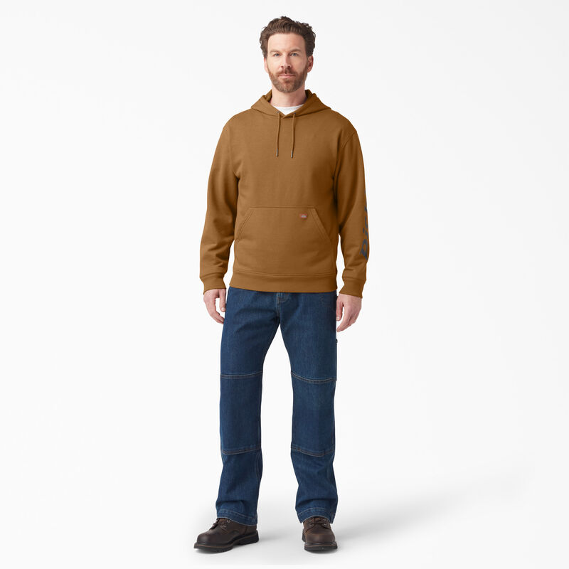 Dickies Water Repellent Logo Sleeve Hoodie Brown Duck ID-Pdw8ogNM