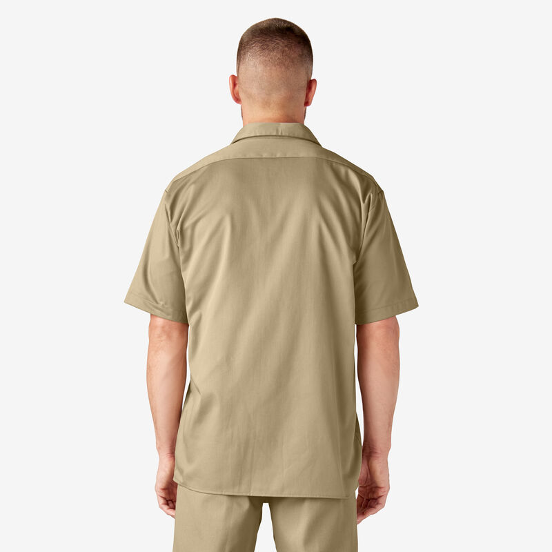 Dickies Short Sleeve Work Shirt Khaki ID-PgoAo8fo