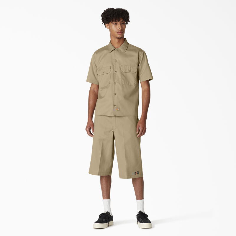 Dickies Short Sleeve Work Shirt Khaki ID-PgoAo8fo