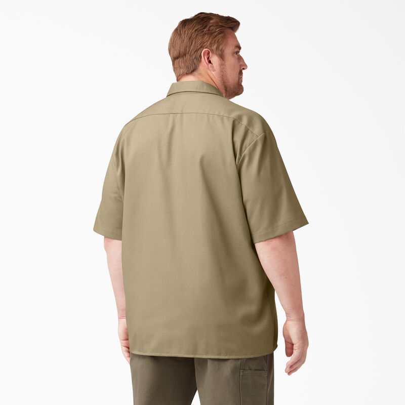 Dickies Short Sleeve Work Shirt Khaki ID-PgoAo8fo