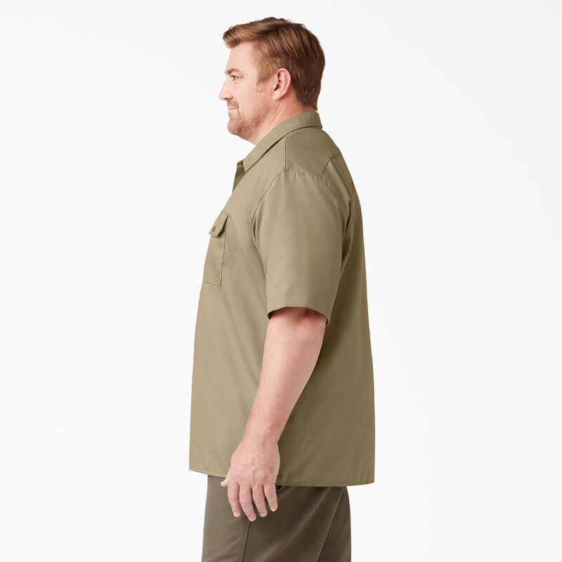 Dickies Short Sleeve Work Shirt Khaki ID-PgoAo8fo