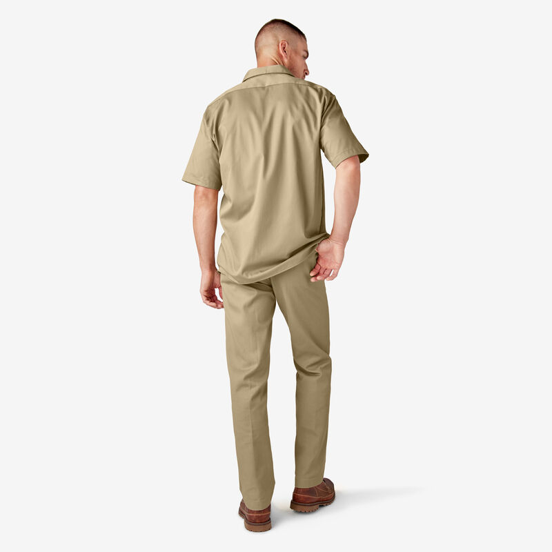 Dickies Short Sleeve Work Shirt Khaki ID-PgoAo8fo