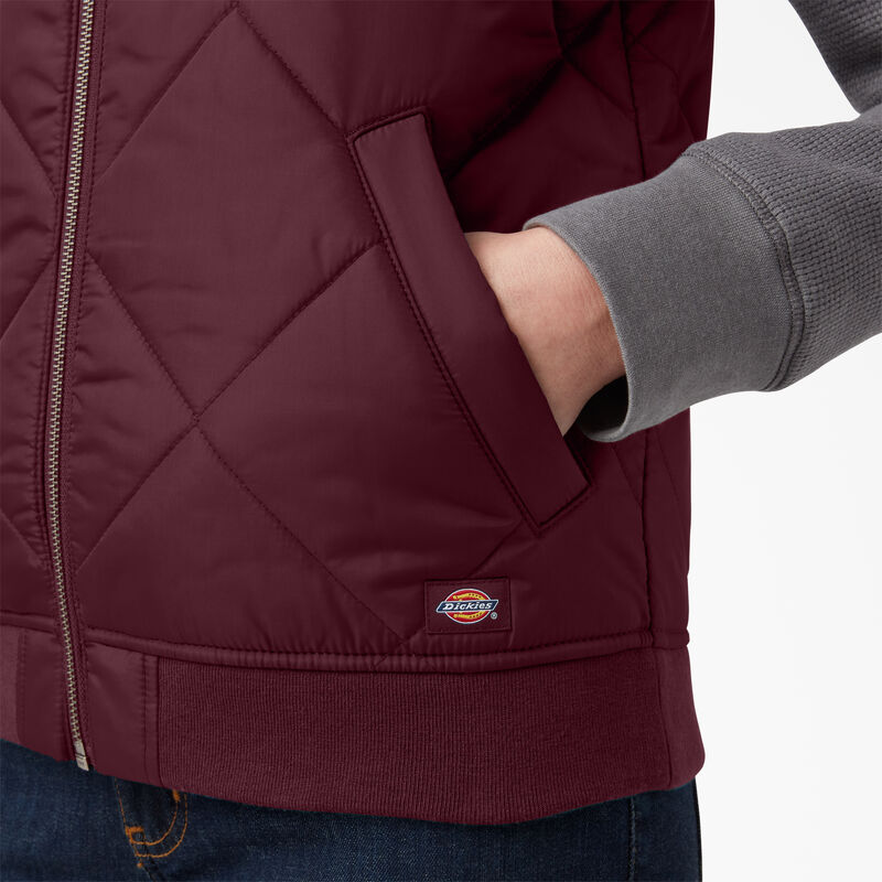 Dickies Quilted Vest Burgundy ID-QOSmtHdC