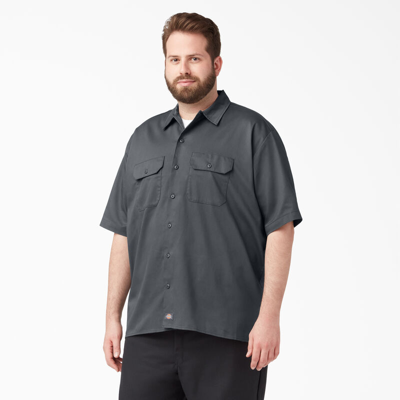 Dickies Relaxed Fit Short Sleeve Work Shirt Charcoal Gray ID-QS5inktH