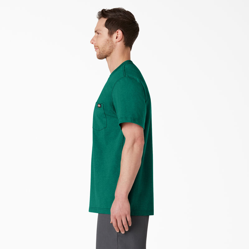 Dickies Heavyweight Heathered Short Sleeve Pocket T-Shirt Green Single Dye Heather ID-QU8VlFth