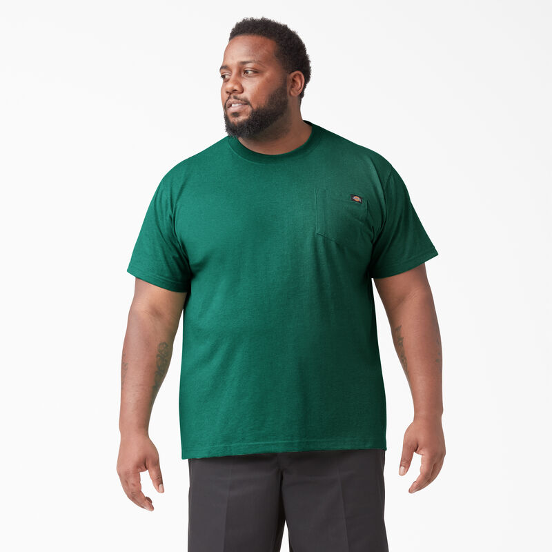 Dickies Heavyweight Heathered Short Sleeve Pocket T-Shirt Green Single Dye Heather ID-QU8VlFth