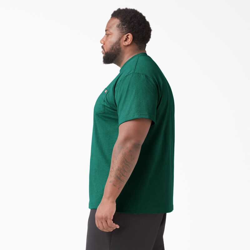 Dickies Heavyweight Heathered Short Sleeve Pocket T-Shirt Green Single Dye Heather ID-QU8VlFth