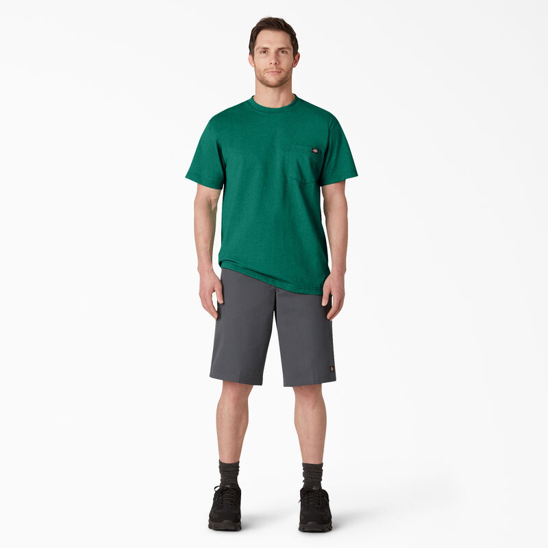 Dickies Heavyweight Heathered Short Sleeve Pocket T-Shirt Green Single Dye Heather ID-QU8VlFth