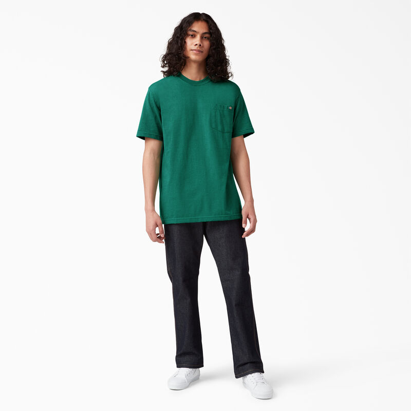 Dickies Heavyweight Heathered Short Sleeve Pocket T-Shirt Green Single Dye Heather ID-QU8VlFth