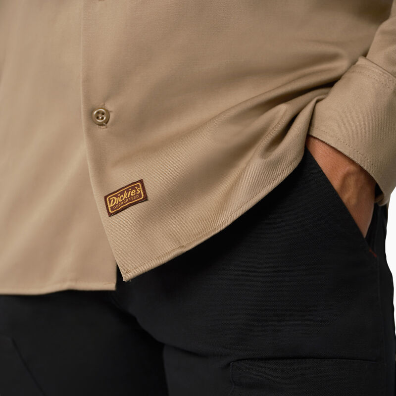 Dickies 1922 Premium Twill Long Sleeve Shirt Rinsed Maple ID-Qa5Rfqdv