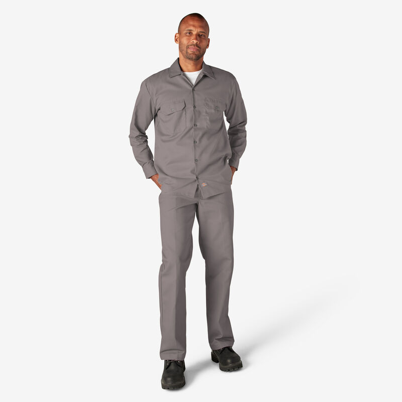 Dickies Long Sleeve Work Shirt Silver ID-QwBnJlPv