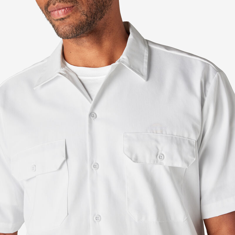 Dickies Short Sleeve Work Shirt White ID-R4zATz4d