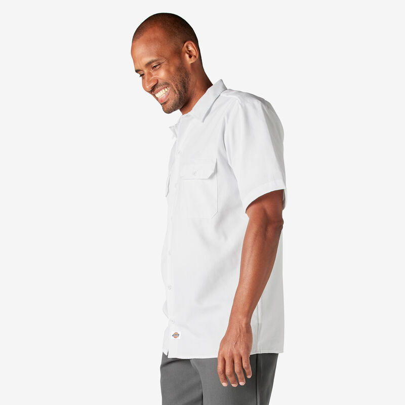 Dickies Short Sleeve Work Shirt White ID-R4zATz4d