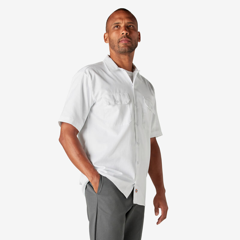 Dickies Short Sleeve Work Shirt White ID-R4zATz4d