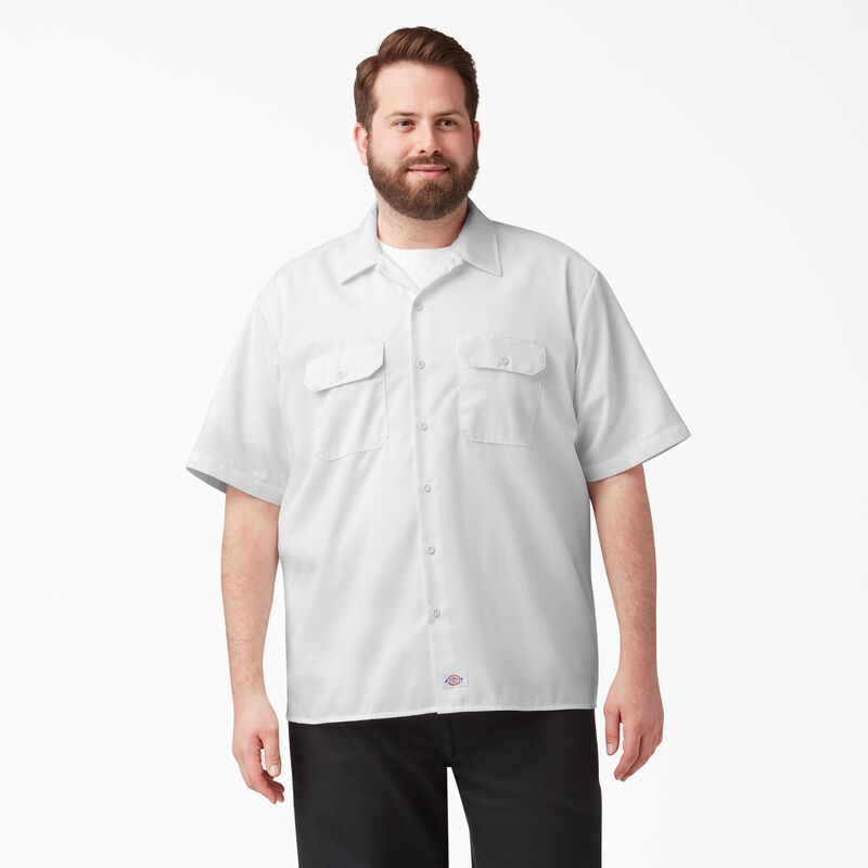 Dickies Short Sleeve Work Shirt White ID-R4zATz4d