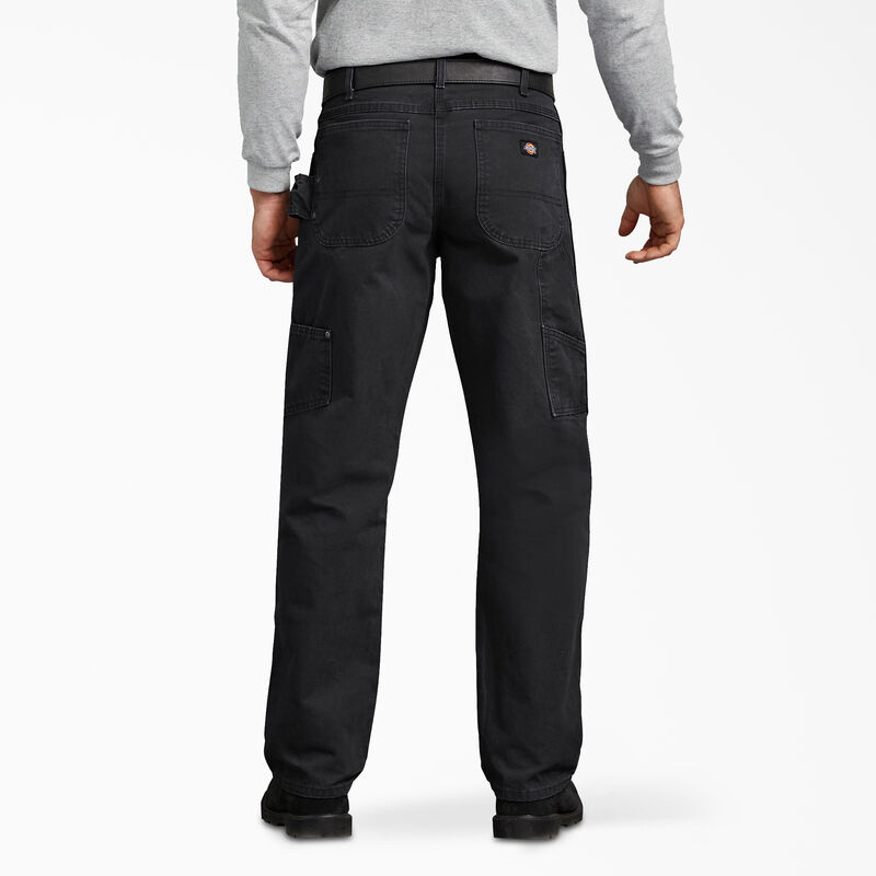 Dickies Relaxed Fit Sanded Duck Carpenter Pants Rinsed Black ID-RFBSUrdC