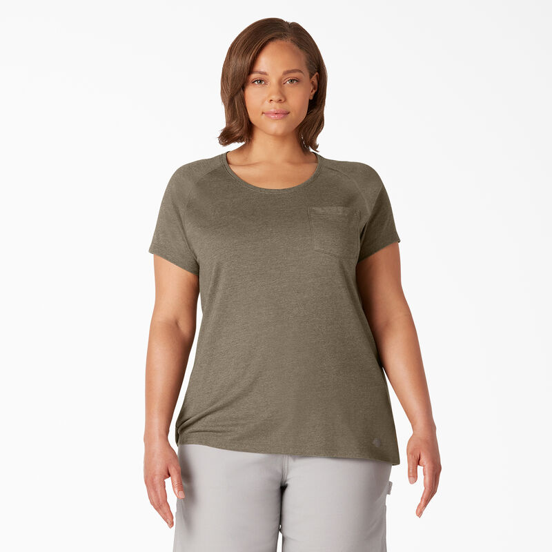 Dickies Plus Cooling Short Sleeve Pocket T-Shirt Military Green Heather ID-RLUw4bP6