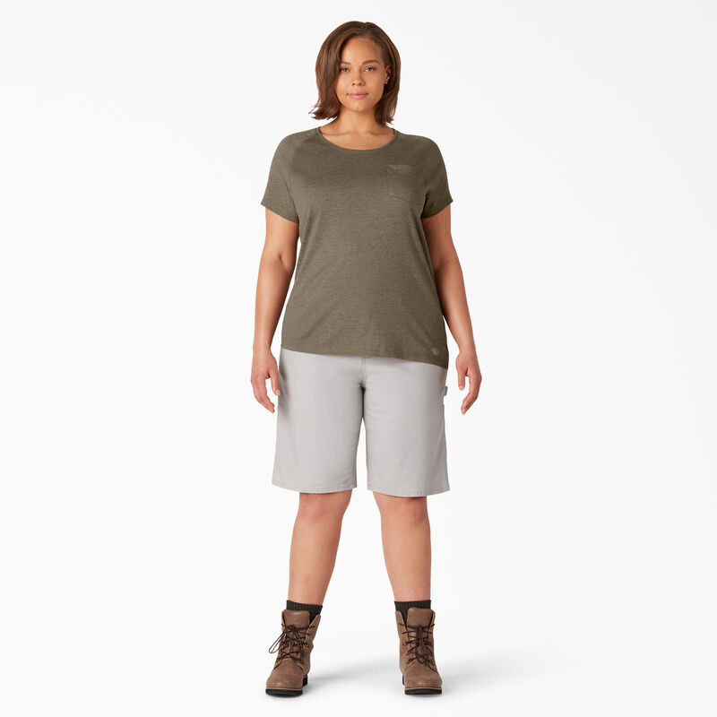 Dickies Plus Cooling Short Sleeve Pocket T-Shirt Military Green Heather ID-RLUw4bP6
