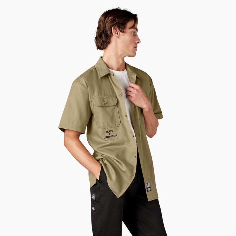 Dickies x Lurking Class Good Times Work Shirt Khaki ID-RexzdNWJ