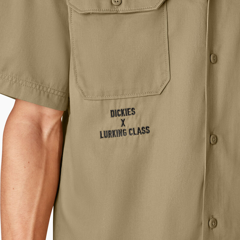 Dickies x Lurking Class Good Times Work Shirt Khaki ID-RexzdNWJ