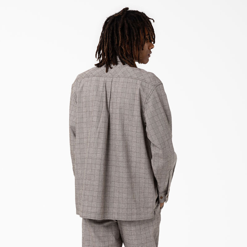 Dickies Bakerhill Long Sleeve Shirt Brown Plaid ID-Rk2L4LcV
