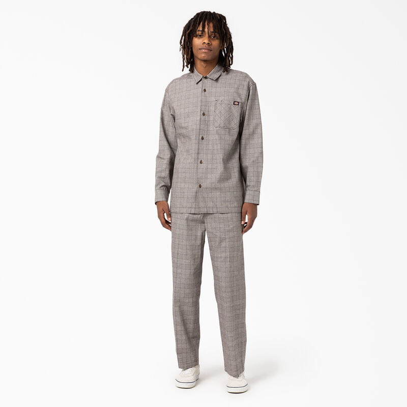 Dickies Bakerhill Long Sleeve Shirt Brown Plaid ID-Rk2L4LcV