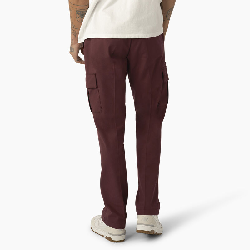 Dickies Regular Fit Cargo Pants Wine w/ Contrast Stitching ID-RoqvGIlj