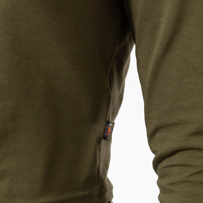 Dickies Maple Valley Logo Long Sleeve Cropped T-Shirt Military Green ID-RvxmFDWM